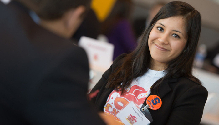 Student smiling