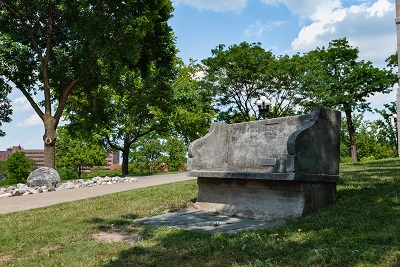 The Kissing Bench on campus