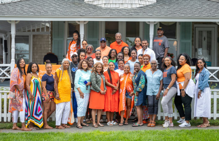 Group photo of event attendees in Martha's Vineyard