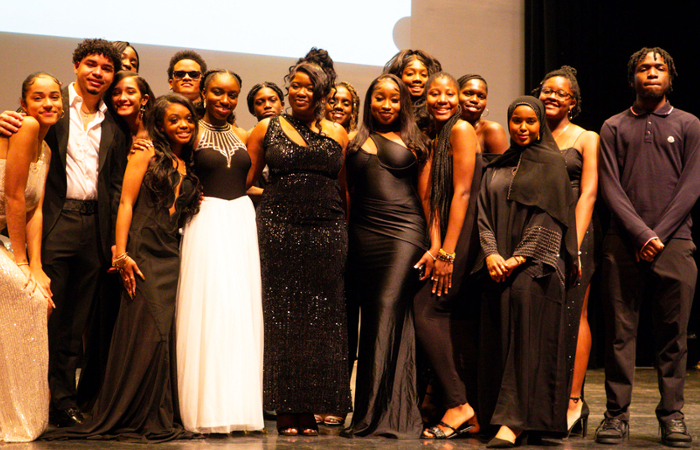 Students from the National Society of Black Engineers and the Black Honors Society