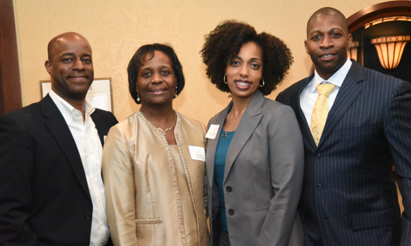 Jason Mills’95, G’96, Myra Miller ’95, Lisa Lindsay ’93, and Anthony Percival ’95 G’96. Photo credit: Trevor M. John @mrjohn_son